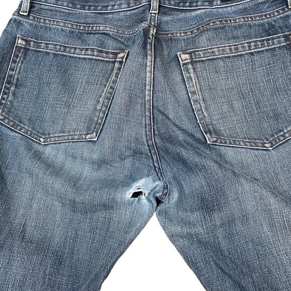 VINTAGE Burberry Jeans Size 34 Blue RIPPED CROTCH - Picture 8 of 10